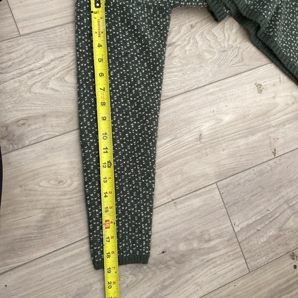 Madewell Womens Oversized Turtleneck Sweater Dress in Geo Print Green,‎ size XS - Picture 13 of 13